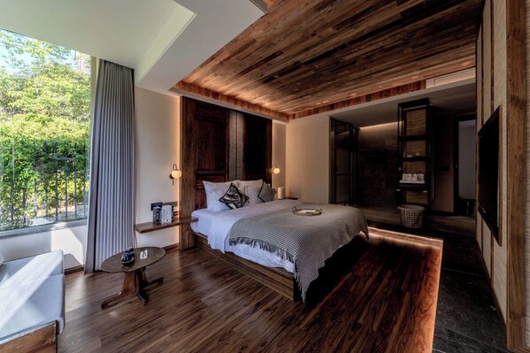 Superior-Doppelzimmer, Terrasse | Verdunkelungsvorhänge, schallisolierte Zimmer, Bügeleisen/Bügelbrett