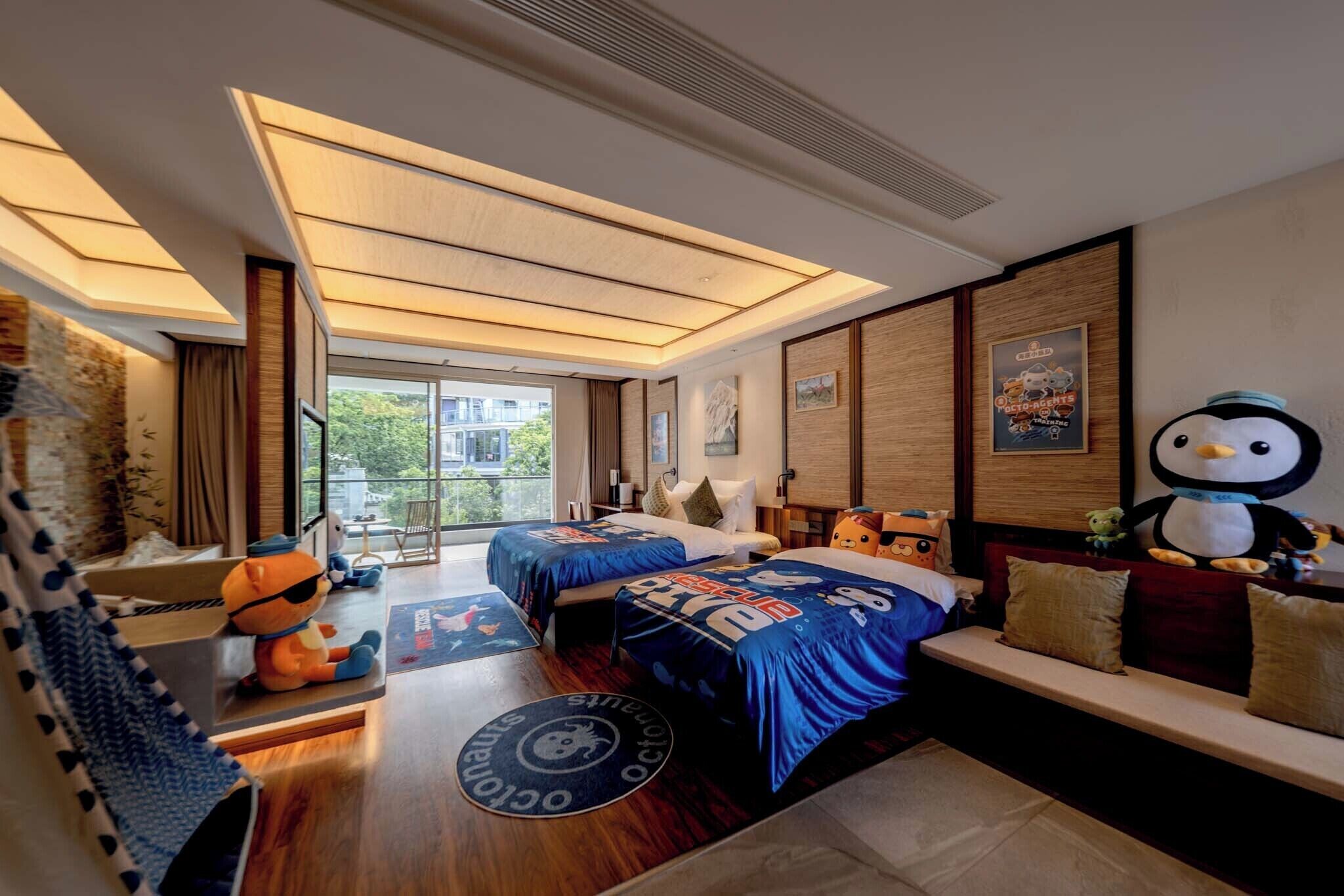 시니어 트윈룸, 파티오 | 암막 커튼, 방음 설비, 다리미/다리미판, 무료 WiFi