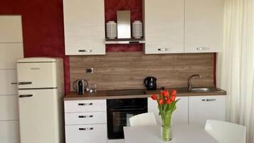 Apartment, Balcony, Garden View | Private kitchen