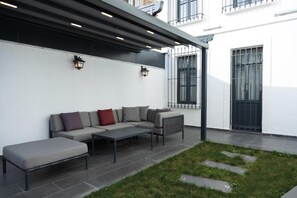 Suite Deluxe, patio, vue jardin | Terrasse/Patio
