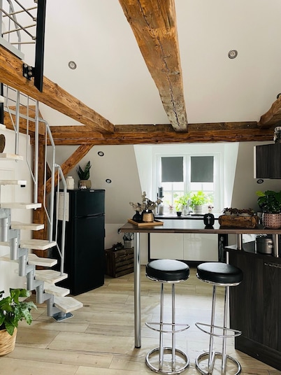 Apartment 'Rosenzauber Loft' with Private Garden, Balcony and Wi-Fi