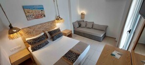 Estudio Deluxe, balcón, vista a la ciudad | Wifi gratis 