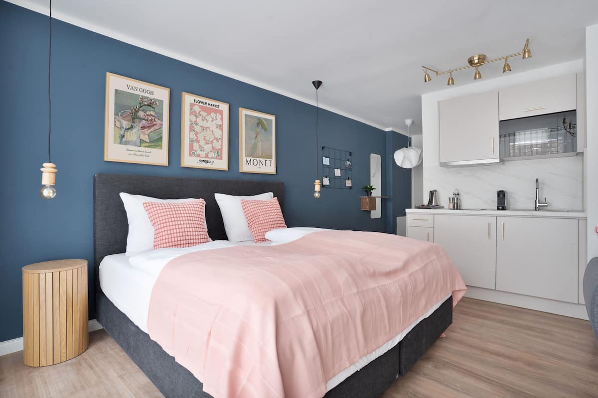 Deluxe studio, 1 queensize bed met slaapbank | Gratis wifi