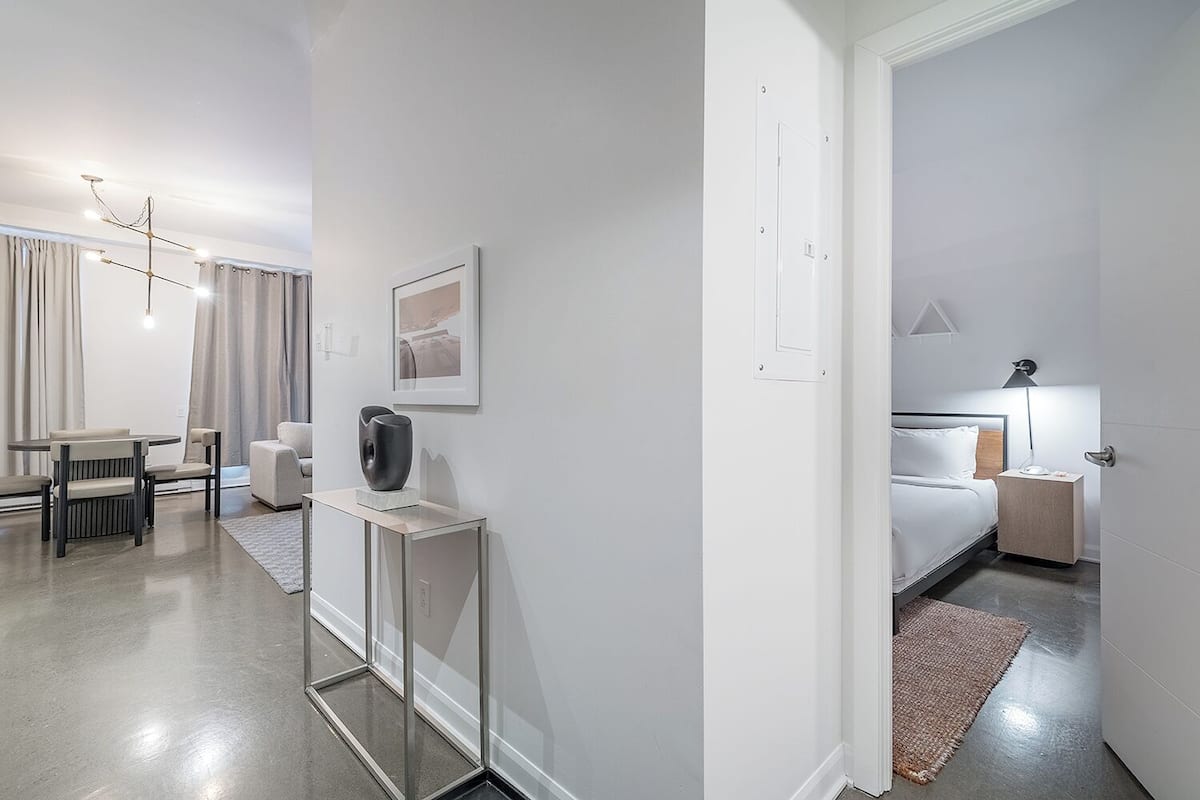 Superior appartement, uitzicht op de stad | Verduisterende gordijnen, geluiddichte muren