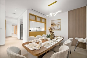 Dining - FIRST CLASS | 3BR | Creek View Elegance (Dubai Creek Harbour)