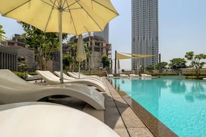 Pool - FIRST CLASS | 3BR | Creek View Elegance (Dubai Creek Harbour)