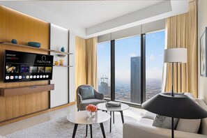Exclusive Apartment, Balcony, City View | Living area - Address Opera by NAMUVE (Dubai)