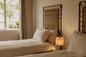 Classic-Zweibettzimmer, Gartenblick | Bettwäsche aus ägyptischer Baumwolle, hochwertige Bettwaren