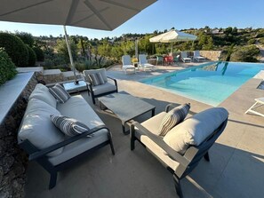 Outdoor pool - Kritios Villa 2BR with pool (Aghios Emilianos)