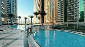 Pool - 77 Floor Luxury 1Br Marina Sea View Balcony (Dubai)