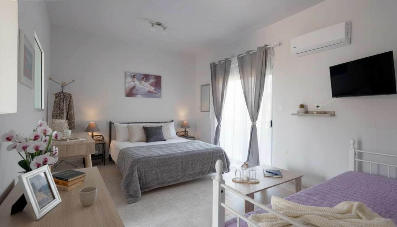 Iron/ironing board, WiFi, bed sheets