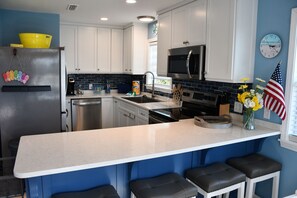 Fridge, microwave, oven, stovetop - Coastal Cottage |Huge Sun Deck |Boat Parking |Just 4 Blocks to Gulf Of Mexico (Port St Joe)