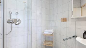 Douche, sĂšche-cheveux, serviettes fournies