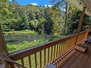 Property grounds - Little Red Cabin on 60 Acres with private National Forest Access, pond, fire pit (Criders)