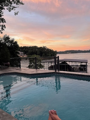 Outdoor pool, a heated pool