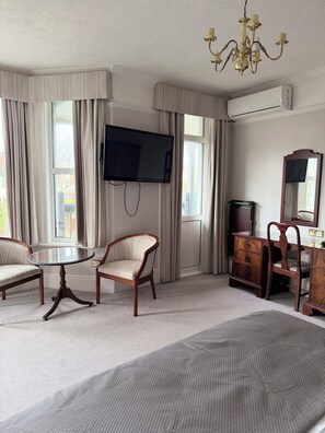 In-room safe, desk, laptop workspace, iron/ironing board