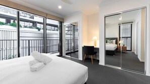 Desk, free WiFi, bed sheets