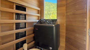 Sauna, bain Ă remous