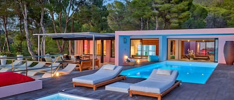 A heated pool