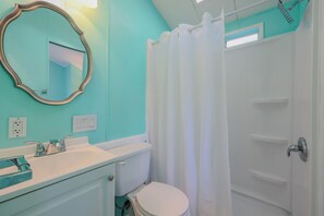 Douche, serviettes fournies