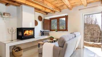 Fernseher, Kamin, Tischtennisplatte