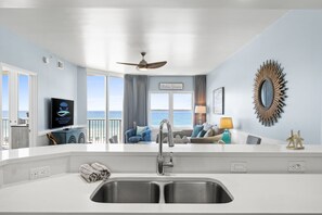 Interior - Beautiful Beach Front, “Okaloosa Dreamin” 404!, Free Activities Included! (Fort Walton Beach)