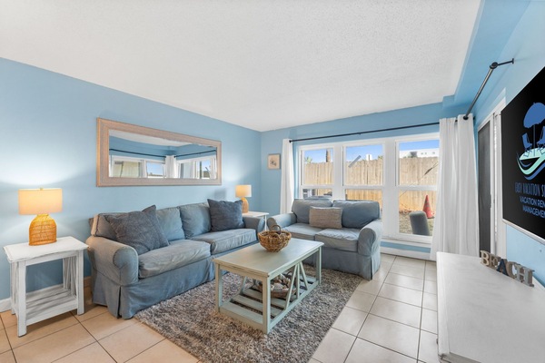 Living Area – Sleeper Sofa - Ground Floor - Cable & Smart TV