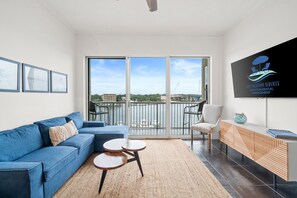 Smart TV - Bayfront Retreat | 2BR/2BA | Pool, Hot Tub, Beach Service | Okaloosa Island (Fort Walton Beach)