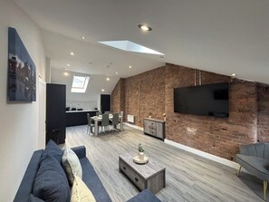 Superior Apartment, 2 Bedrooms | Living area | 60-inch Smart TV with satellite channels - Cumberland Street Apartments (Liverpool)