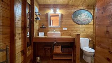 Dusj, hårføner og håndklær