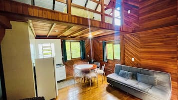 Basic Cabin | Living area | 32-inch Smart TV with digital channels