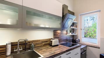 Fridge, oven, stovetop, dishwasher