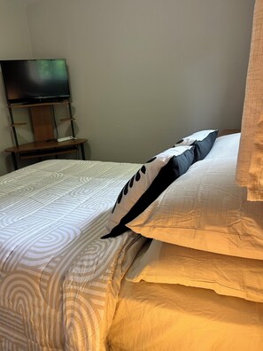 Acesso à internet, roupa de cama