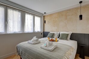 아파트 | 2 개의 침실, 노트북 작업 공간, 다리미/다리미판, 침대 시트