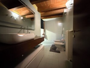 Shower, hair dryer, bidet, towels - Apartment in renovated rustic courtyard (Colognola Ai Colli)