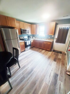 Fridge, coffee/tea maker, toaster, cookware/dishes/utensils - 2 Bedroom - 1 Bath Lakefront (Climax Springs)