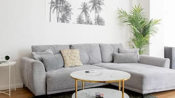 Design Condo, Kitchen, Garden View | Living area