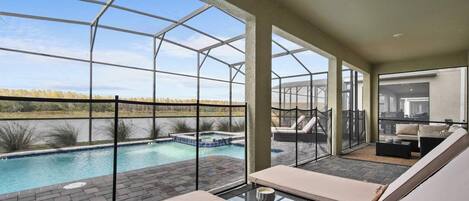 Una piscina riscaldata