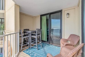 Outdoor dining - Direct Oceanfront 3BR/3BA | Upgraded Condo w/ Pool (North Myrtle Beach)