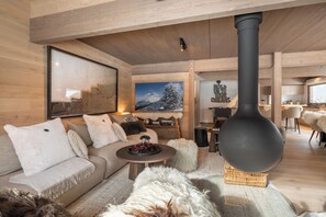 Fireplace, table football