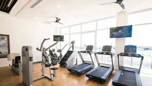 A gym with treadmills, elliptical machines, and weight equipment. - 508 New apartment, in Real Real View area 2 bedrooms (Zapopan)