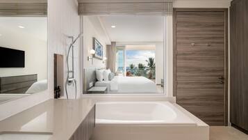 Hair dryer, bathrobes, slippers, bidet