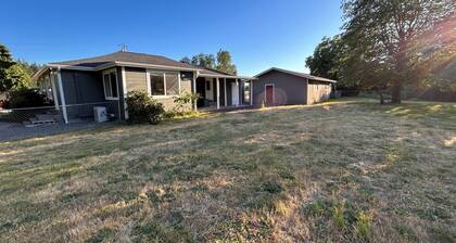Quiet country neighborhood house is on 2.5 acre lot,includes water, sewer, power