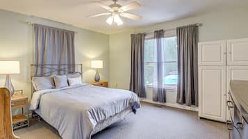 2 dormitorios, tabla de planchar con plancha, Internet y ropa de cama