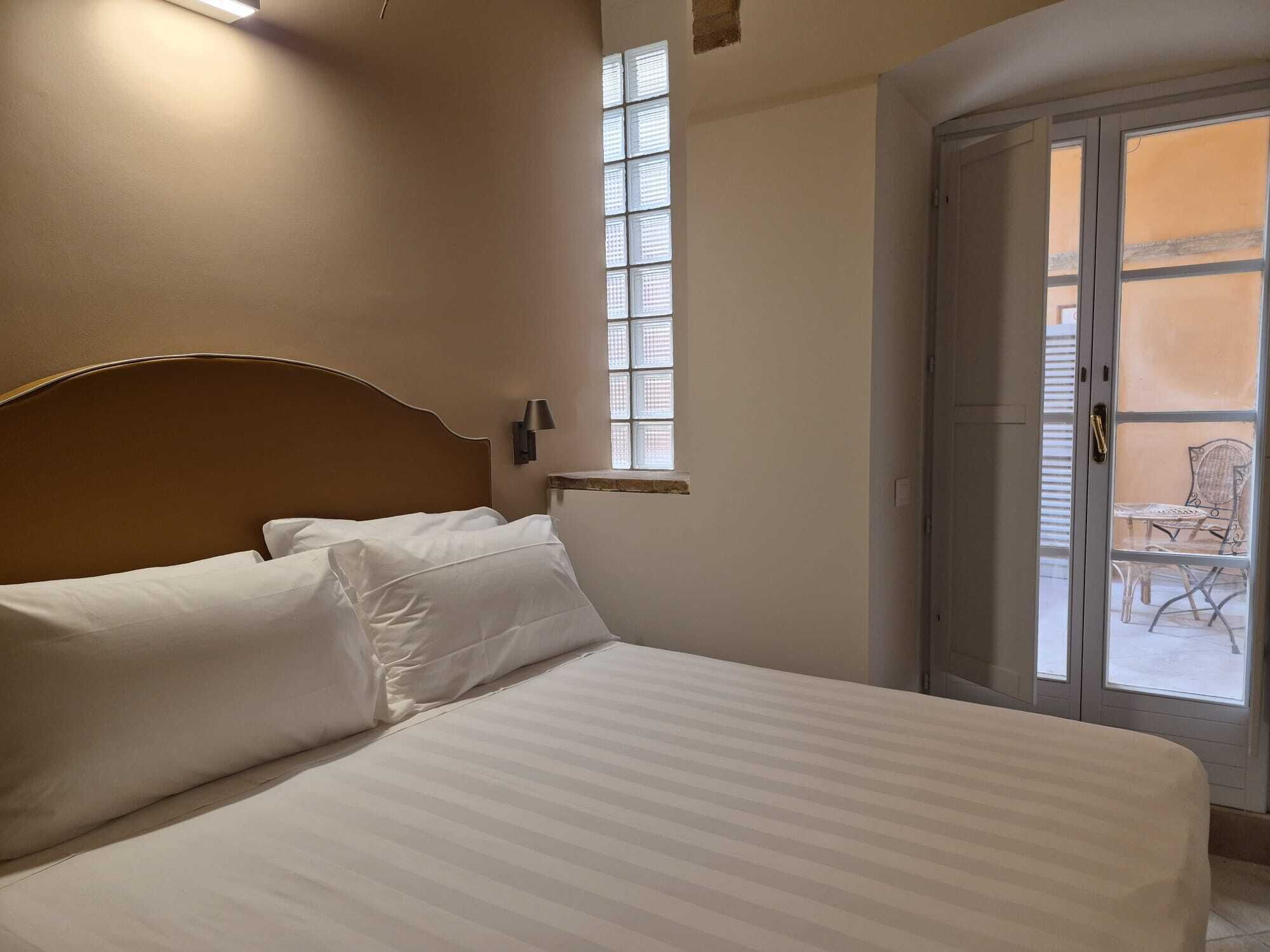 Doppelzimmer, Terrasse, Blick auf den Innenhof