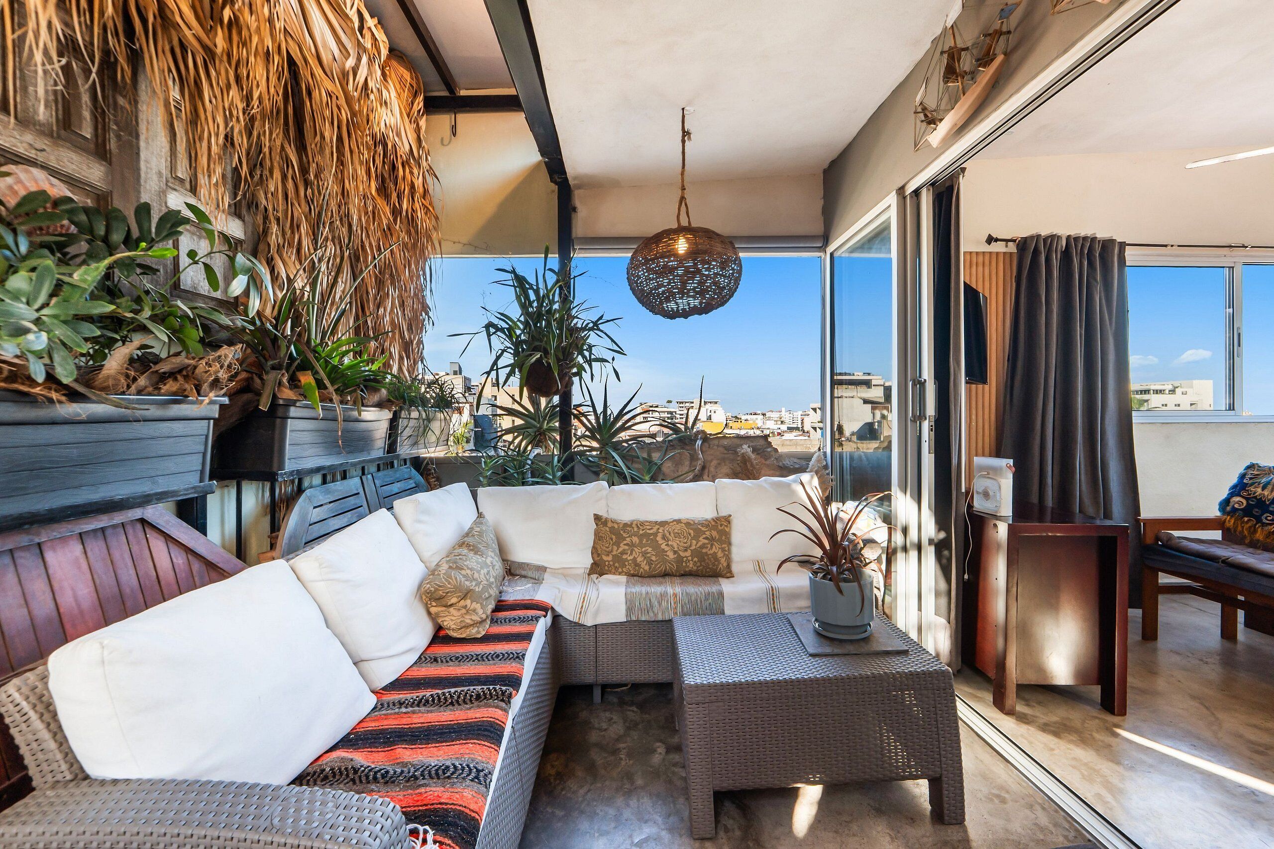 Premium Apartment, Non Smoking, City View | Living area | 50-inch LED TV with digital channels