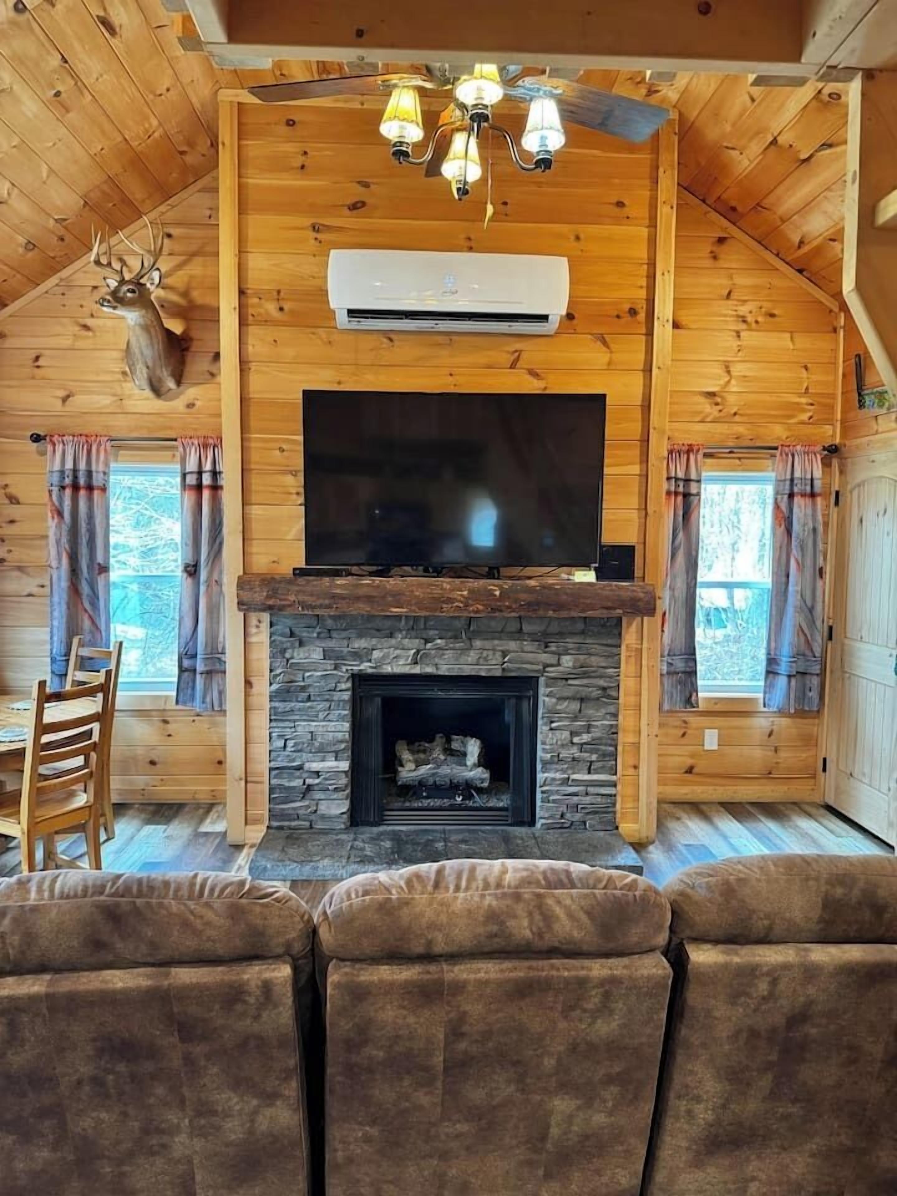 Télévision, cheminée