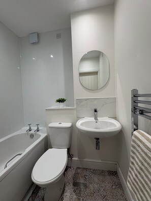Hair dryer, towels, soap, toilet paper - Edinburgh castle view apartment newly renovated (4 people) (Edinburgh)