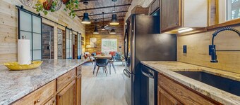 Mountain view home with a large patio and private hot tub | fire-pit | gas grill