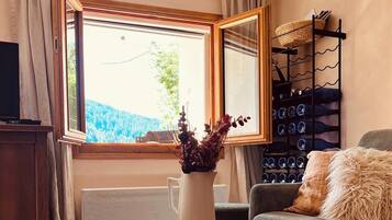 Télévision, cheminée